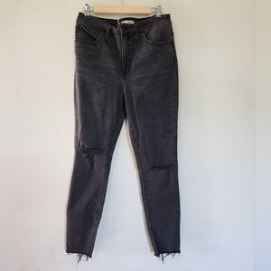 Madewell Curvy High-Rise Skinny Jeans in Black Sea size 31